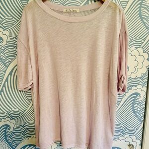 Free People Lilac Relaxed Boxy Tee